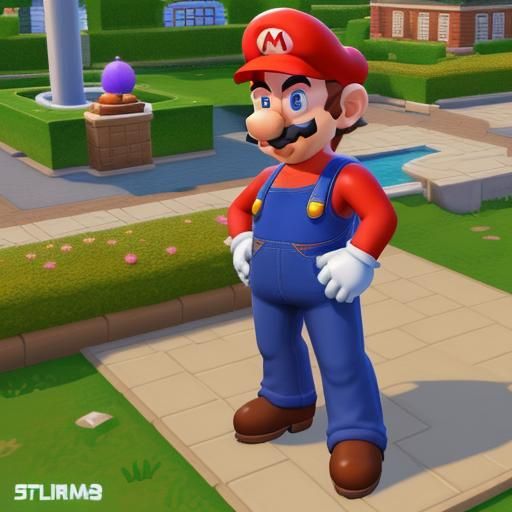 Mario Reimagined in Sims 2 Style