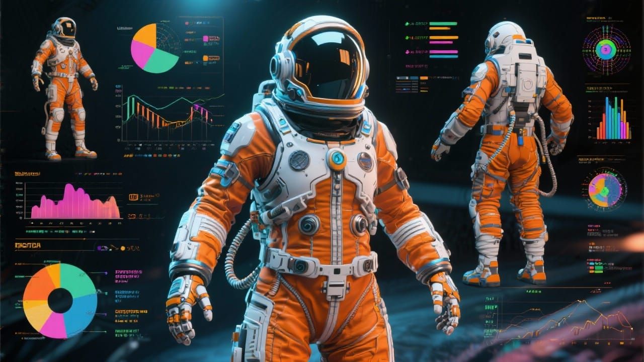 Futuristic Orange and White Hyper-Activity Spacesuit Design