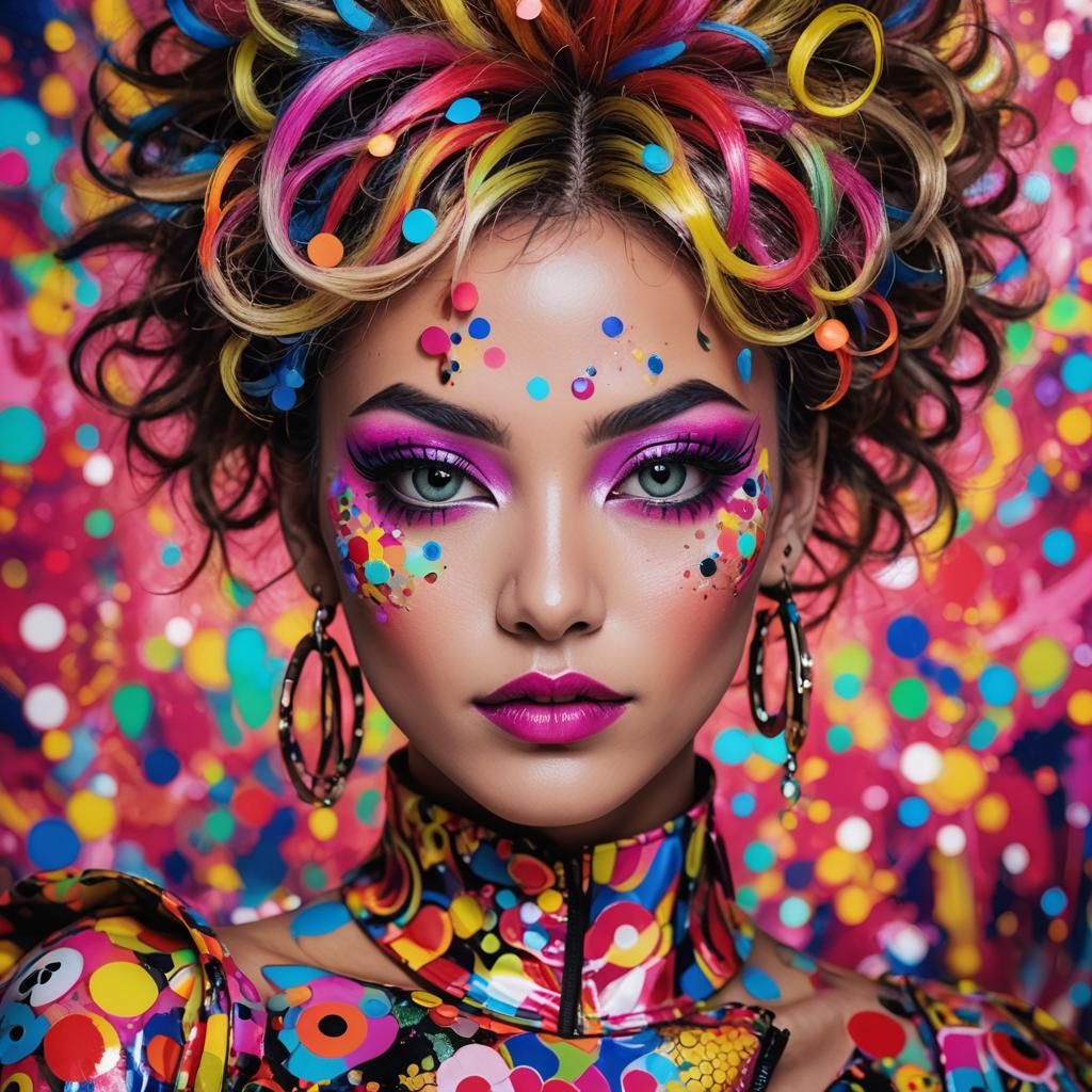 Satureya: Mixed Media Pop Art Portrait