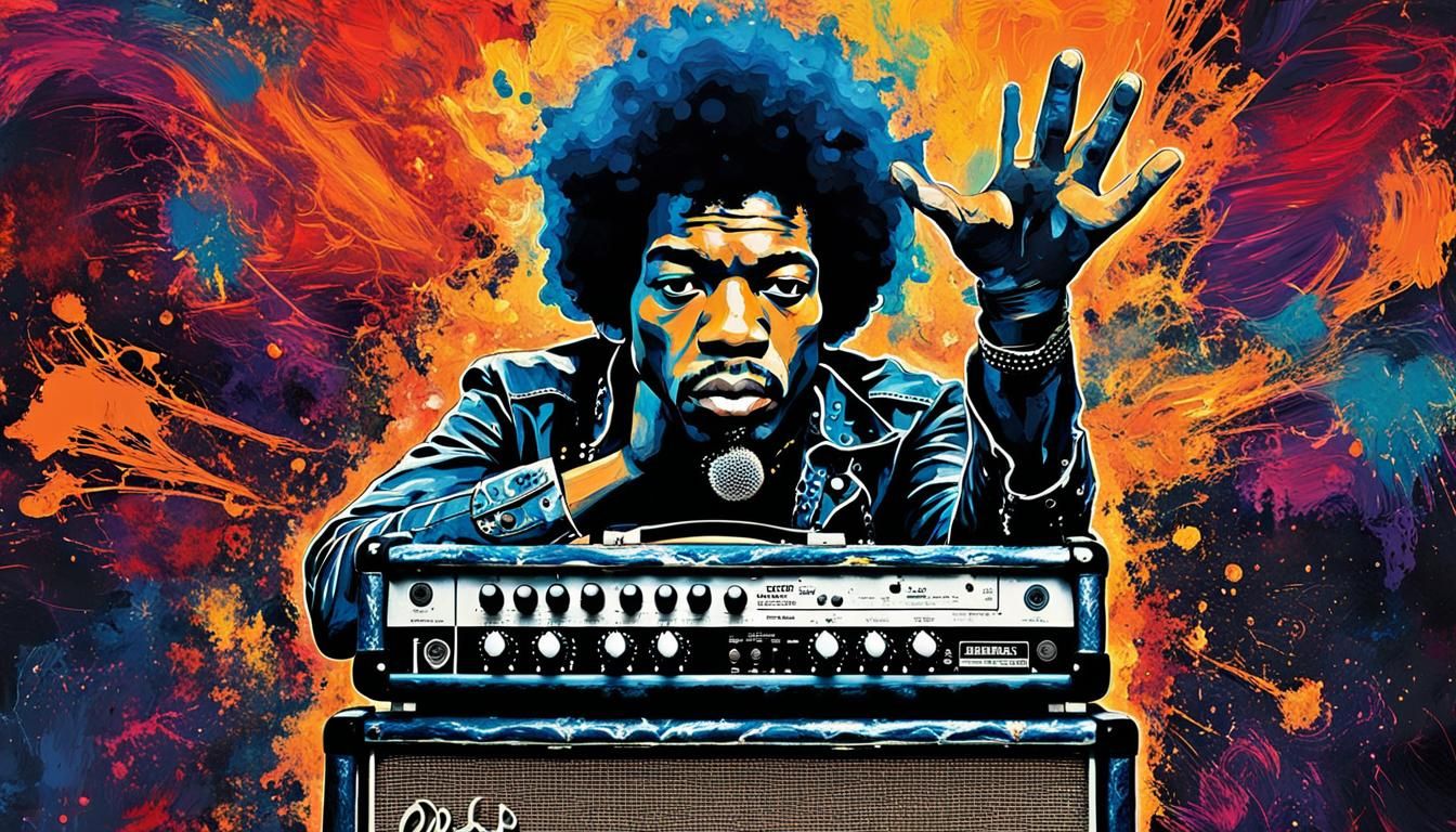 Young Singer with Amps and Pyrotechnics