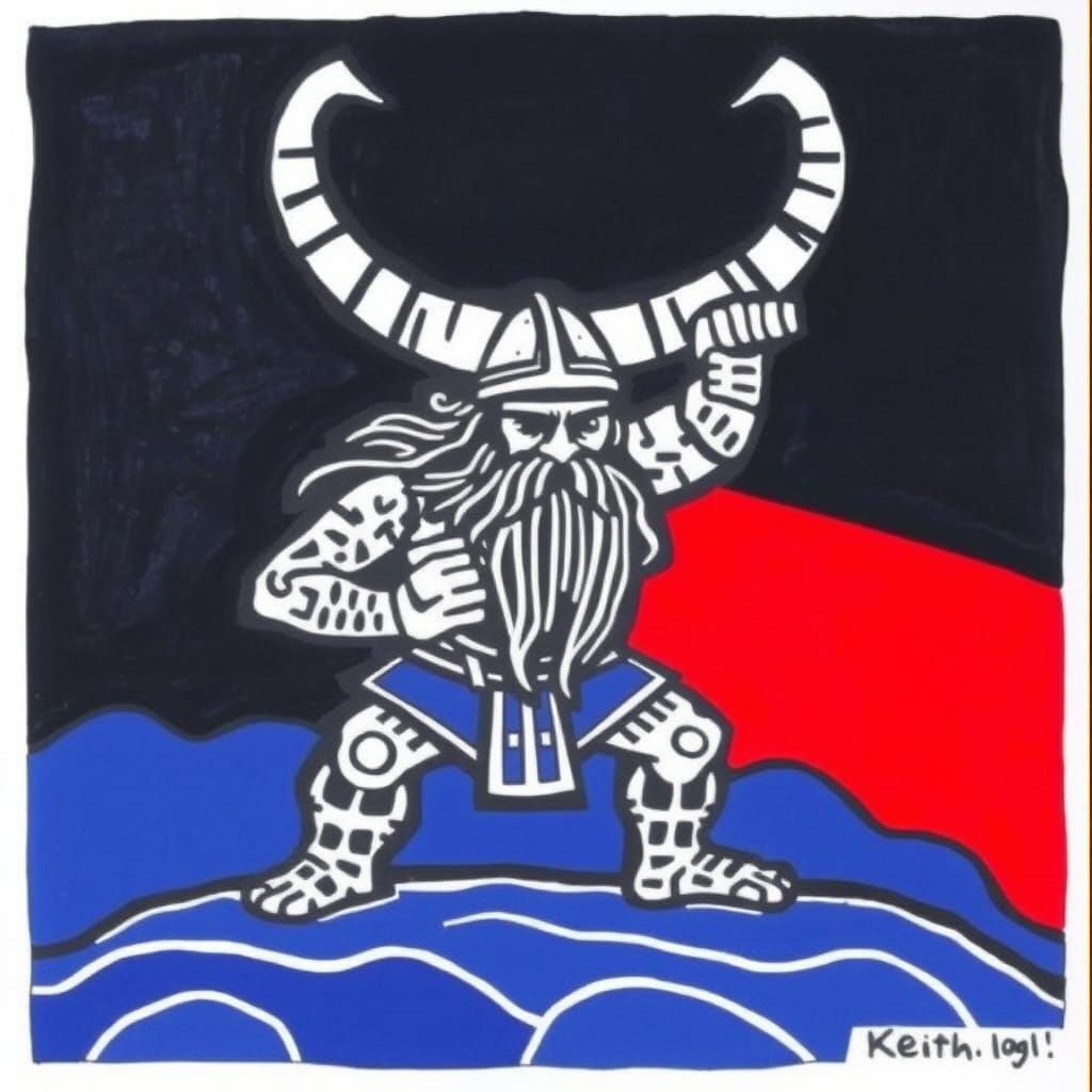 Viking Street Art in Bold Colors