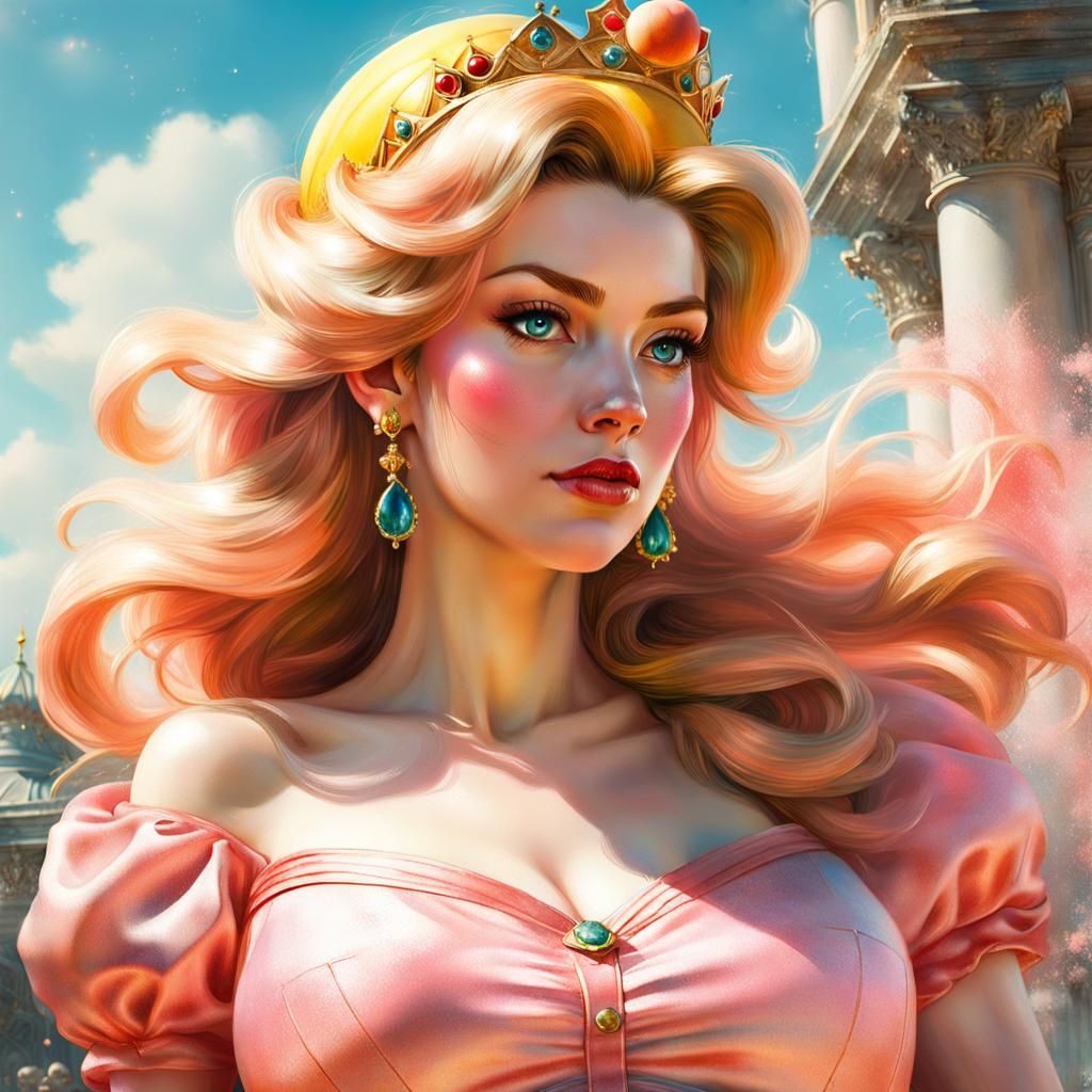 Princess Peach with a pregnant belly - 06