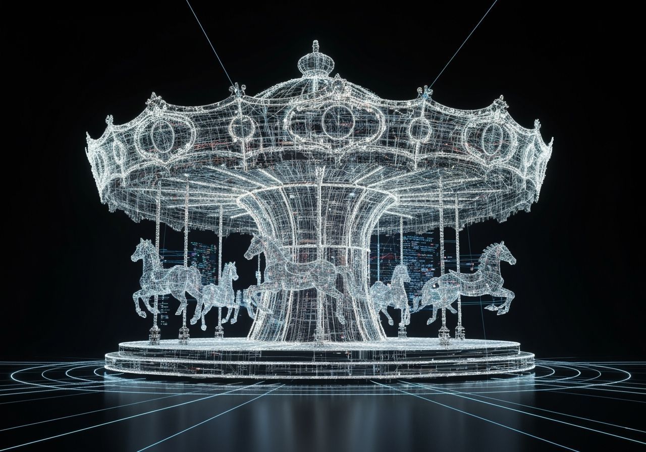Holographic Code Carousel in Digital Void