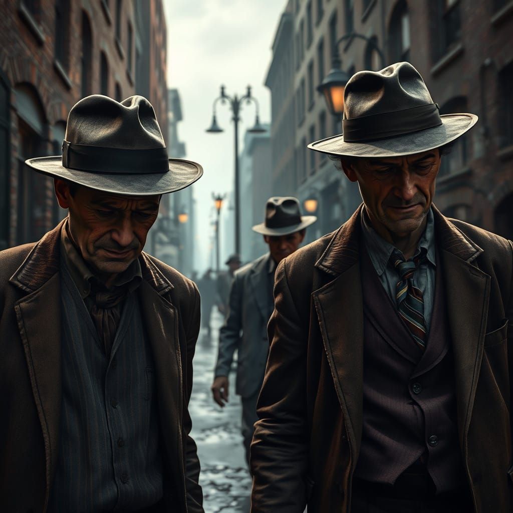 Men Trudge Through Desolate City Streets in a Haunting 8K Po...