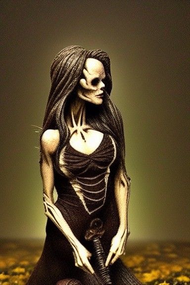 Samhain figure, creature, wicca, occult, harvest, fall, hyper-realistic, ultra resolution, creepy, dark, witchcore