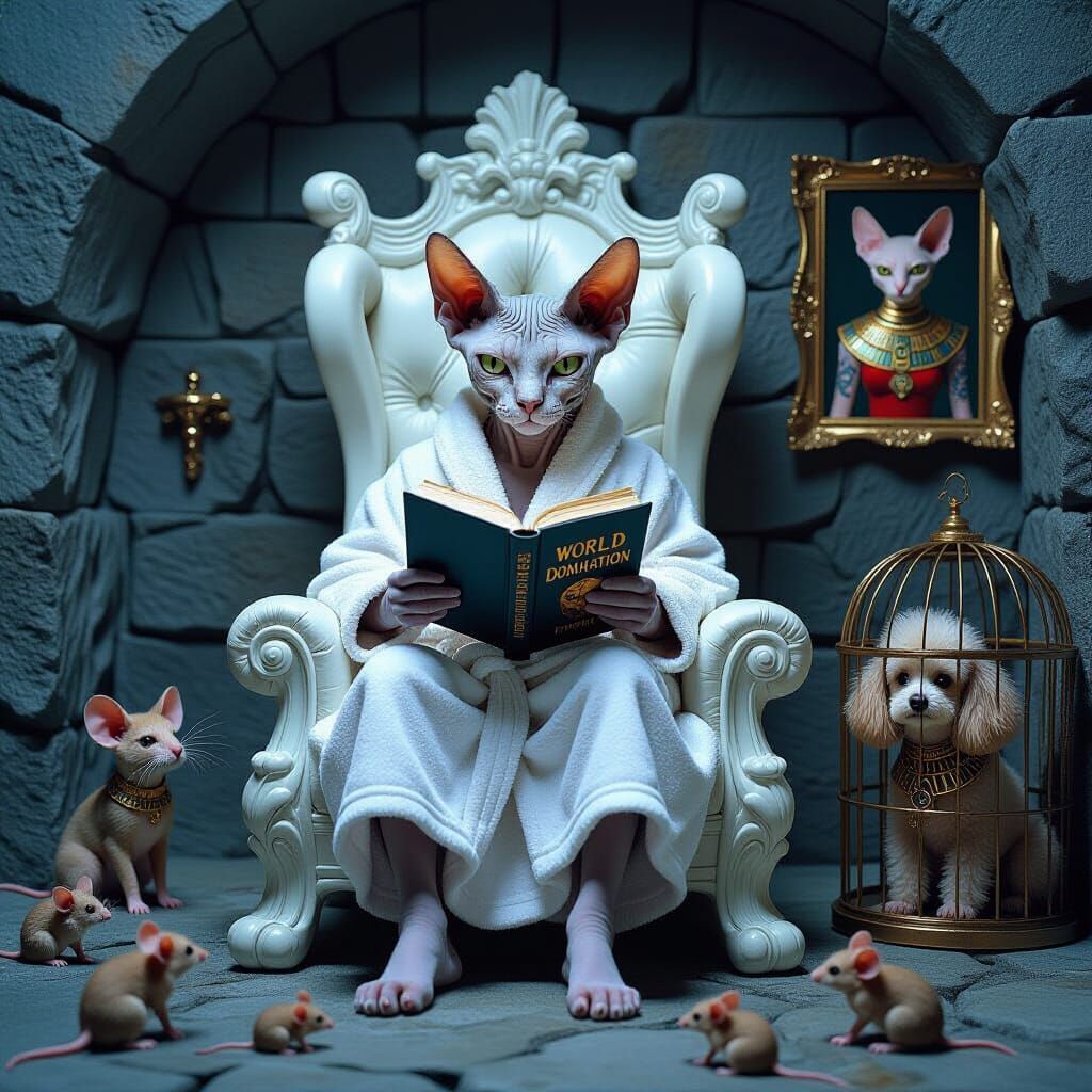 Evil Sphynx Cat God Rules From Dripping Stone Lair