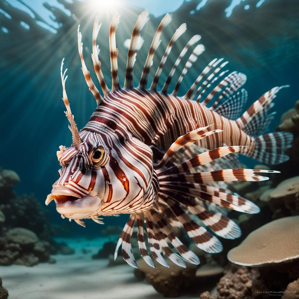 A sleek and ferocious lionFish