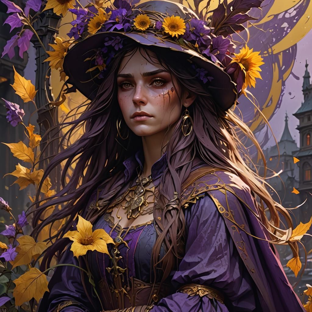 Sad Scarecrow Girl in Dark Fantasy Style