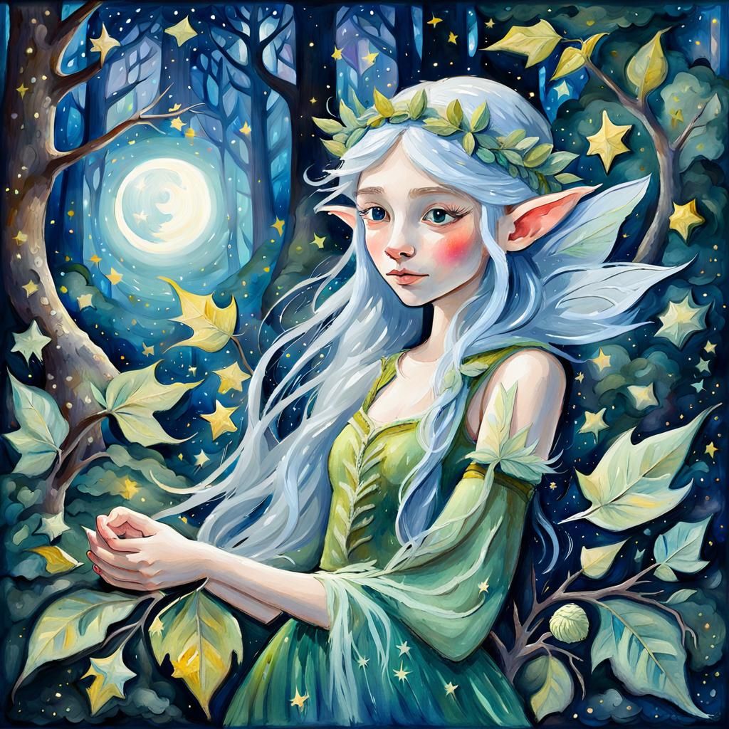 The moon, pleased, continued to watch over their little enchanted kingdom.