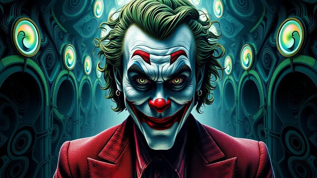 Joker Portrait in Fantasy Escher Style
