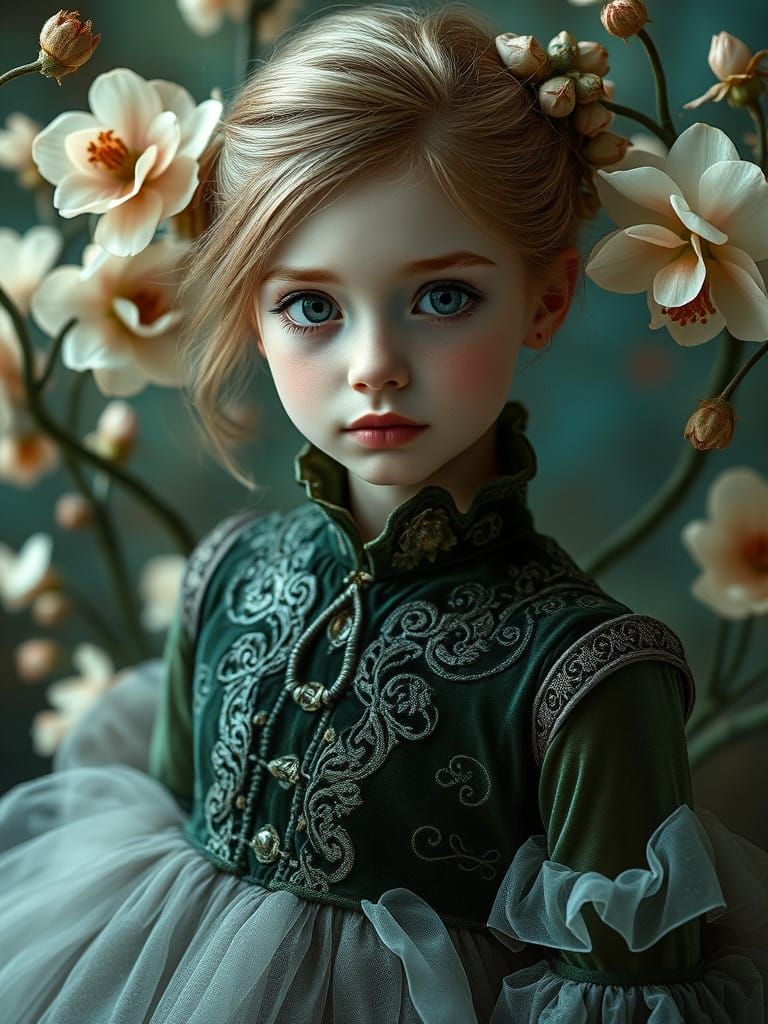 Dreamy Velvet Goddess in Whimsical Landscapes