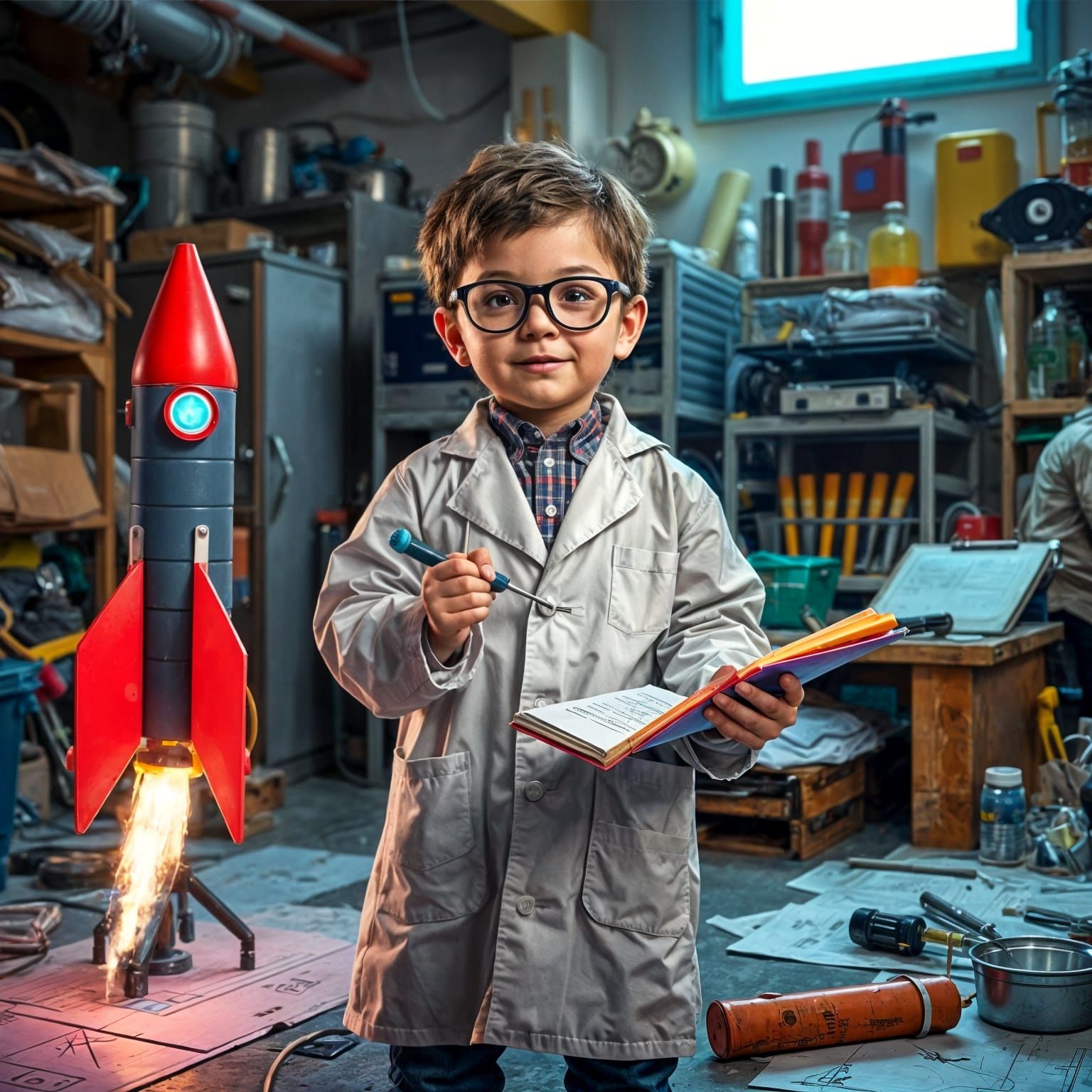 Whimsical Genius at Work in a DIY Laboratory