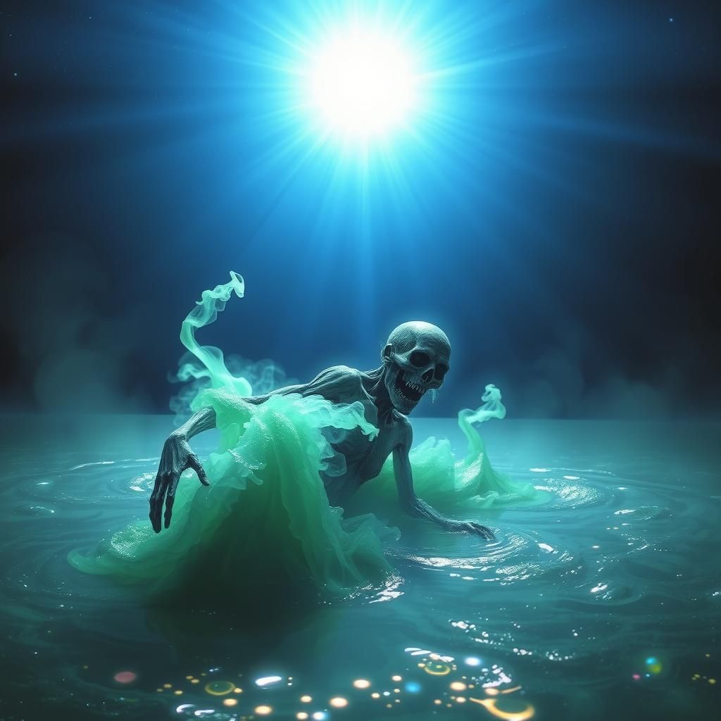 Cosmic Zombie Emerges from Iridescent Lake
