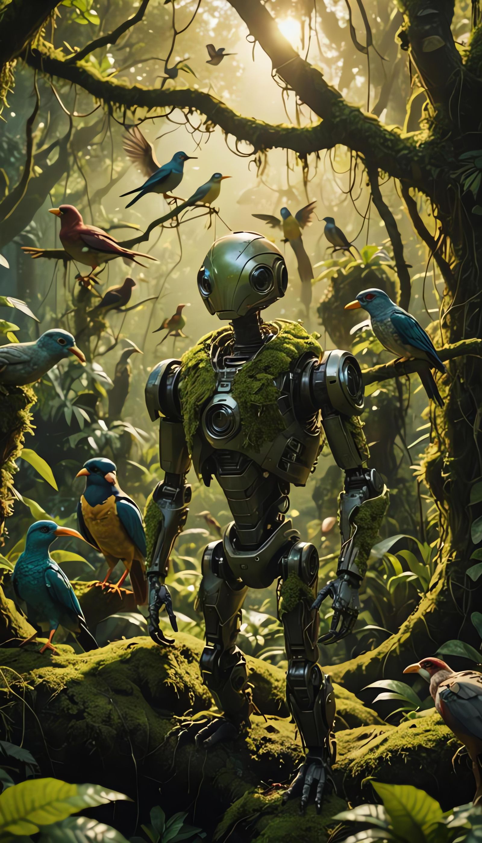 Humanoid Droid in Symbiosis with Nature