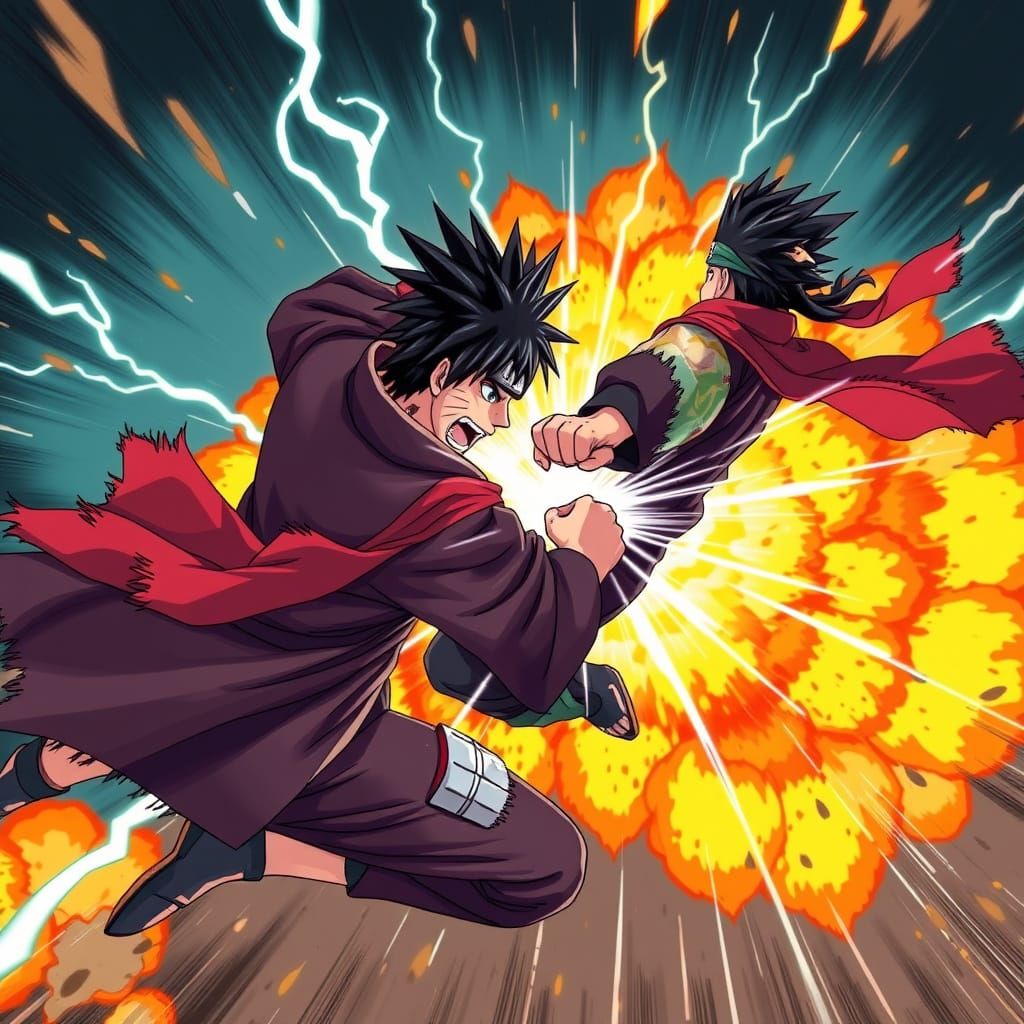 A legendary clash between Naruto Uzumaki and Sasuke Uchiha i...