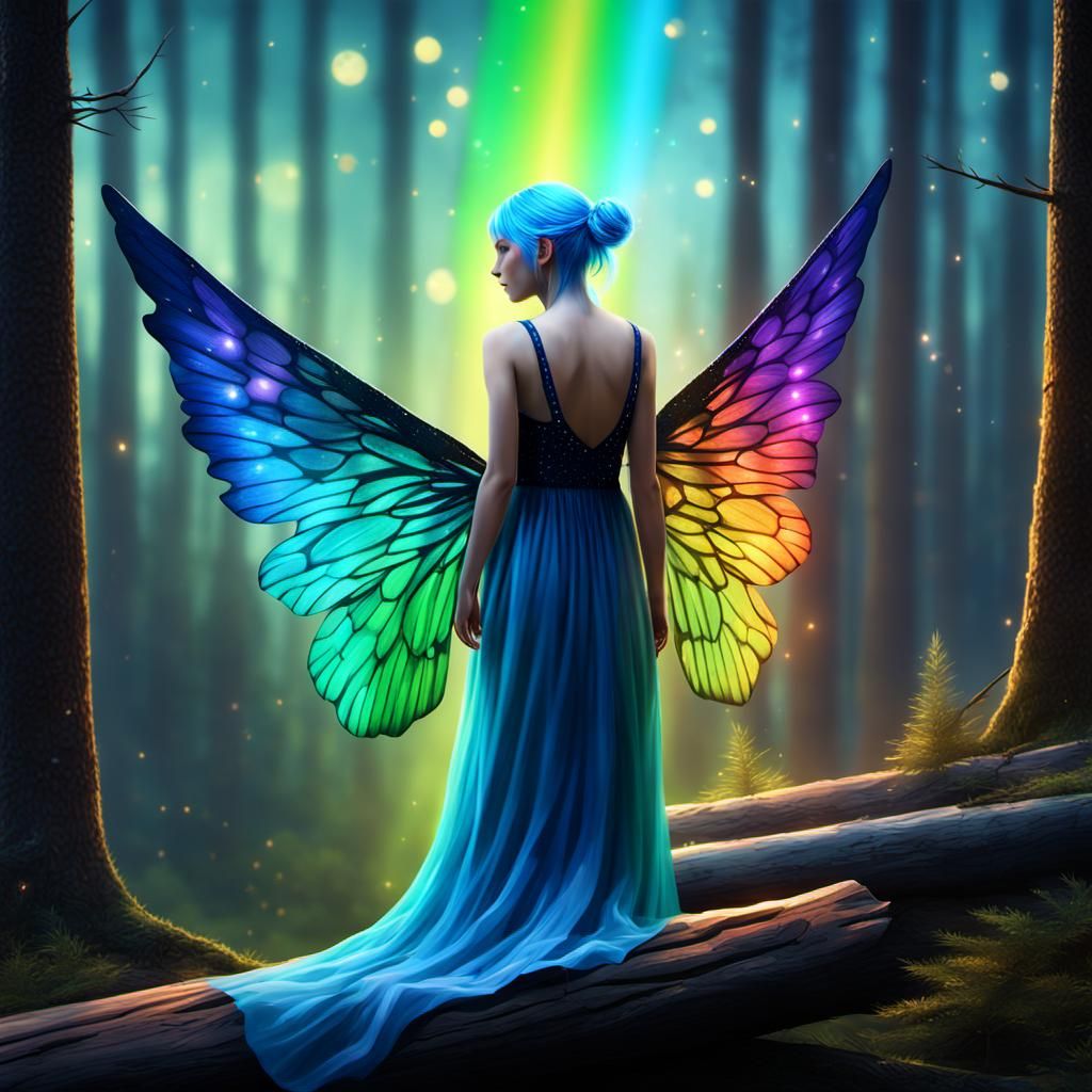 Neon night fairy