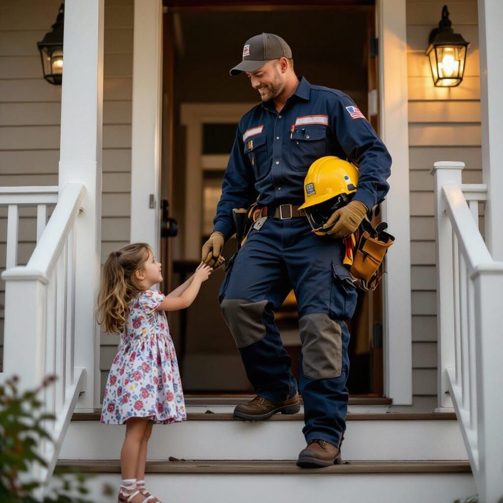Lineman's Daughter Gives Helmet: A Heartfelt Safety Scene