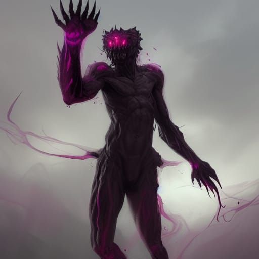 Dark Fantasy Black and Pink Monster in Unreal Engine