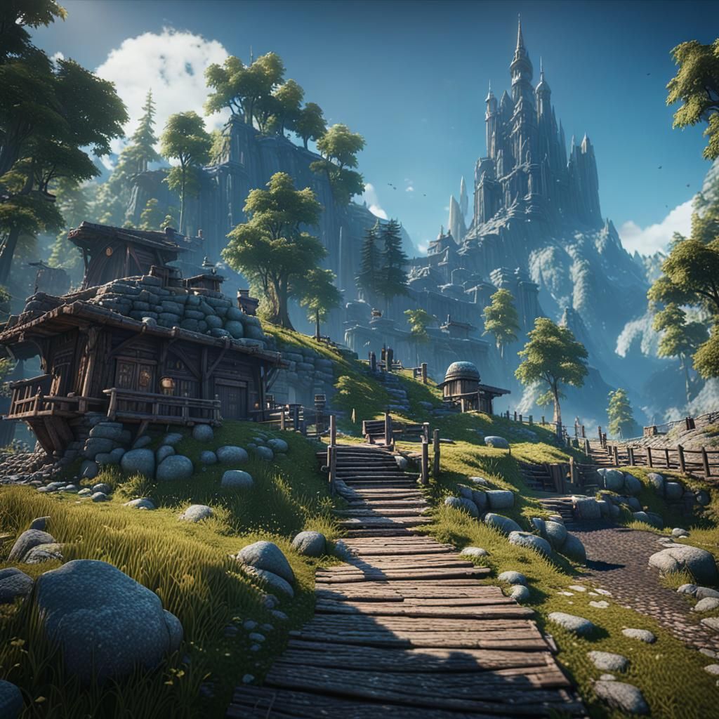 Epic 3D Game Cinematic Scene in 8K