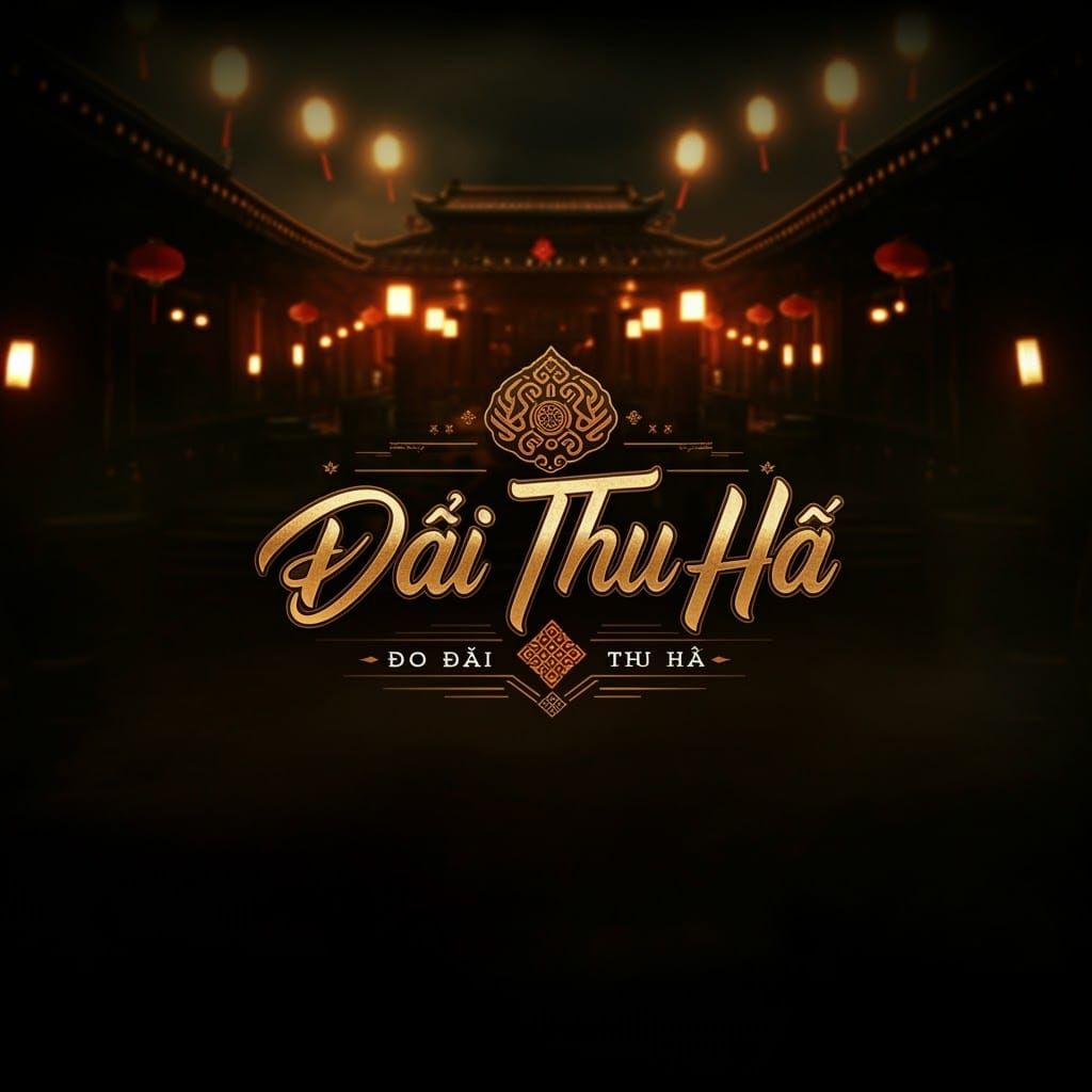 Elegant Logo for Áo Dài Thu Hà in Cinematic Style