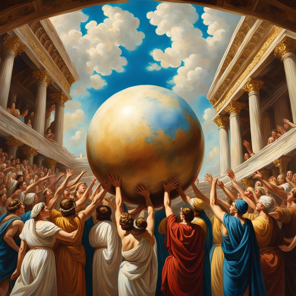 Greek Theater Scene as Detailed Matte Painting