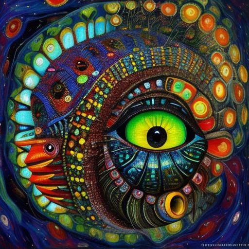 Angler Fish Oil Painting in Pop Surrealism Style