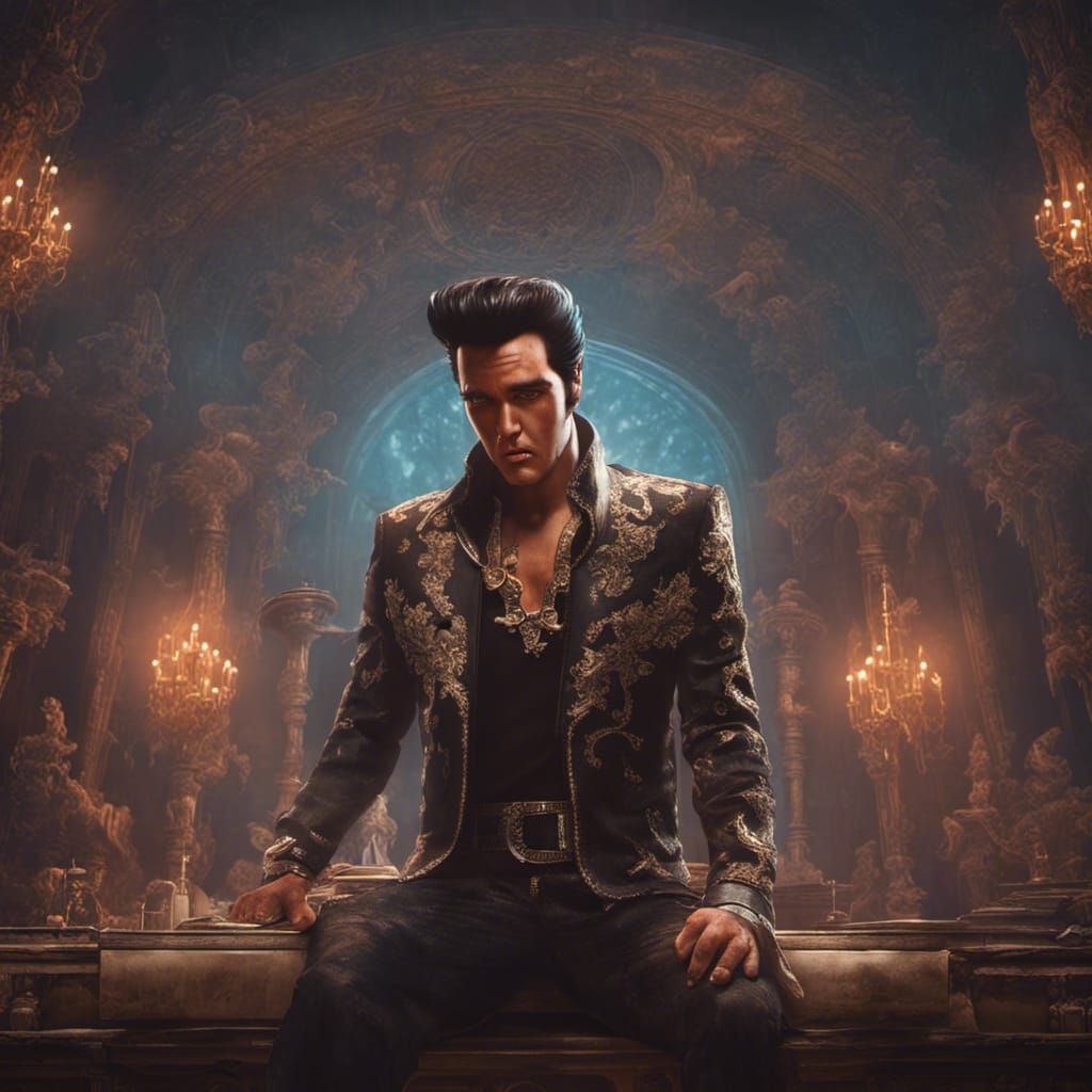 Elvis Sings to God: Dark Fantasy Concept Art