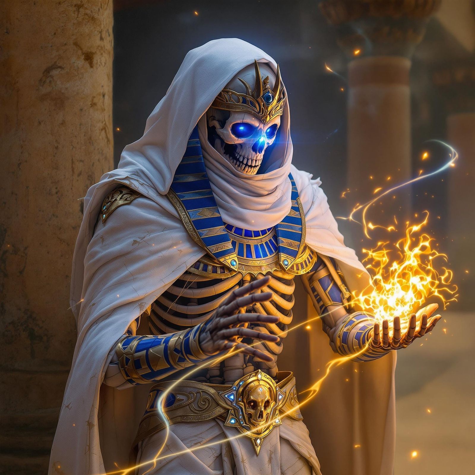 Egyptian Mummy Reveals Golden Armor in Whirling Sandstorm