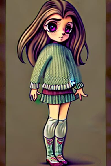 Girl in a sweater (stable 2.1)