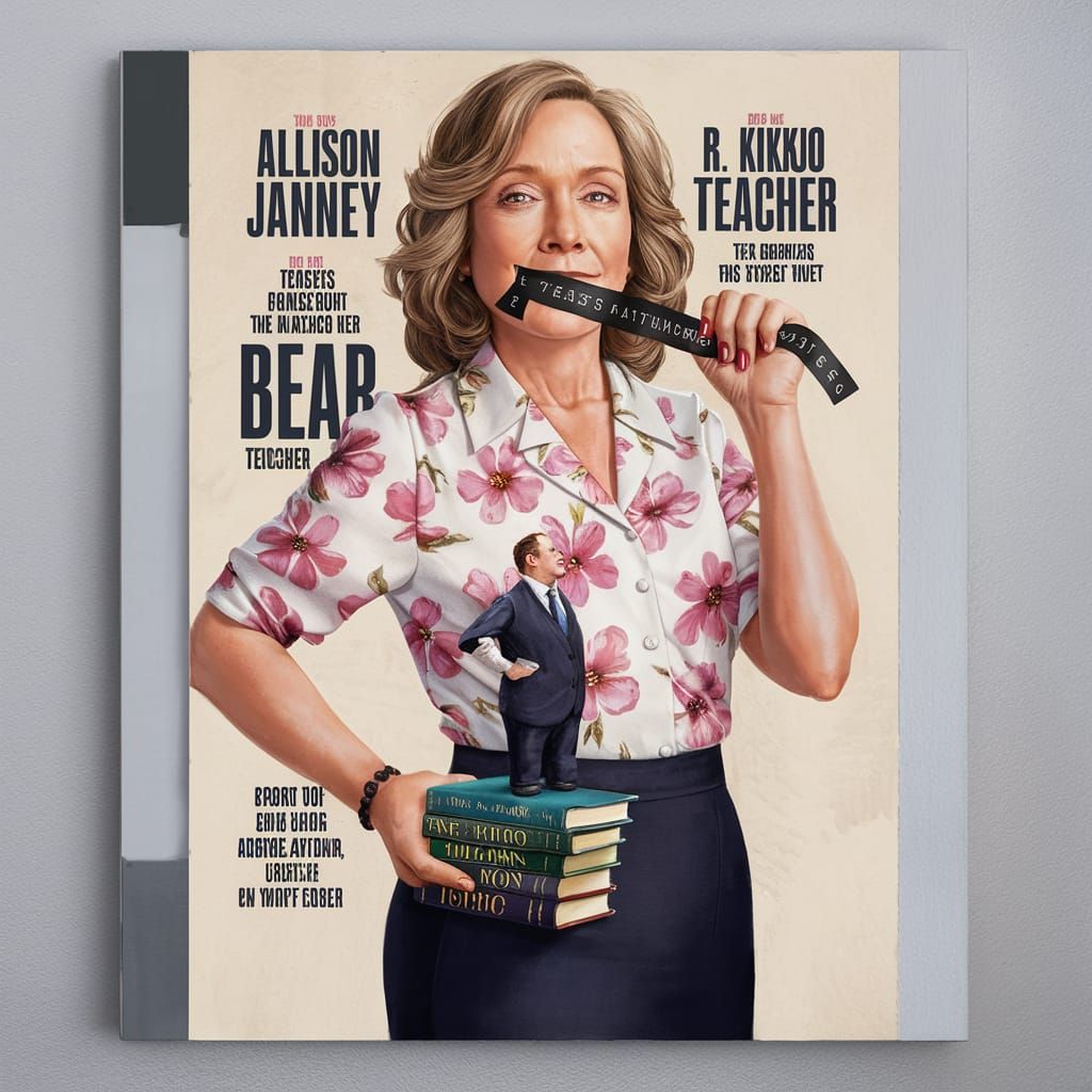 Empowering Teacher: A Movie Poster in Comic Book Style