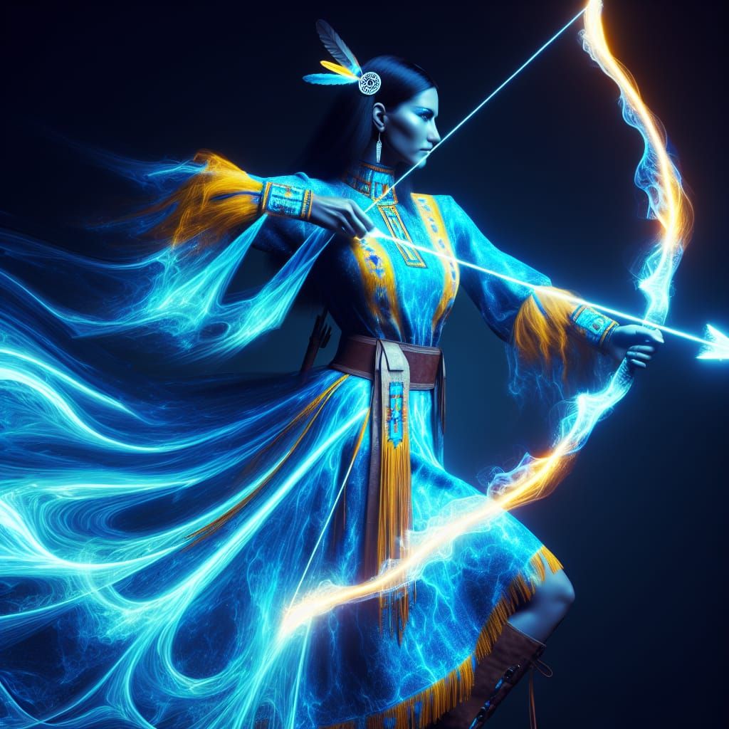 Cheyenne Woman Archer with Energy Bow