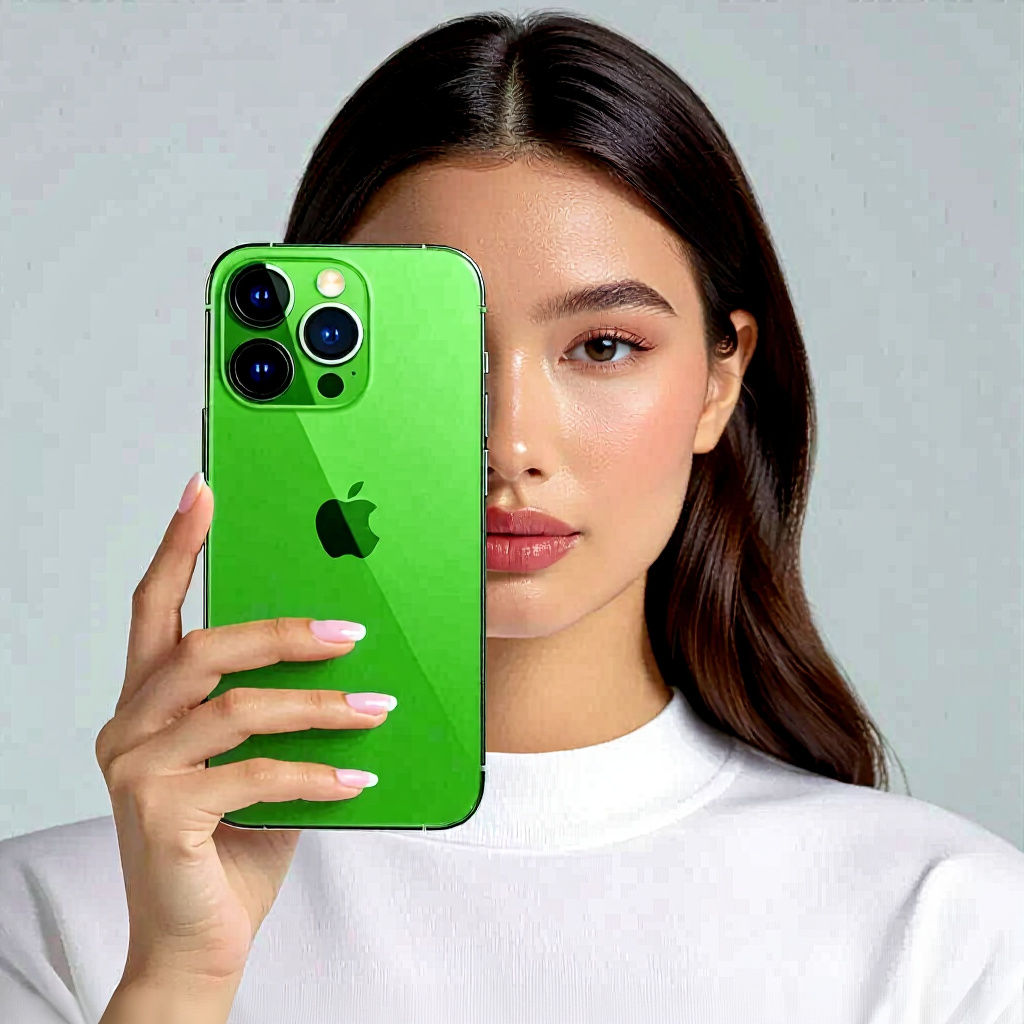 Futuristic Phone Concept Portrait with Bokeh