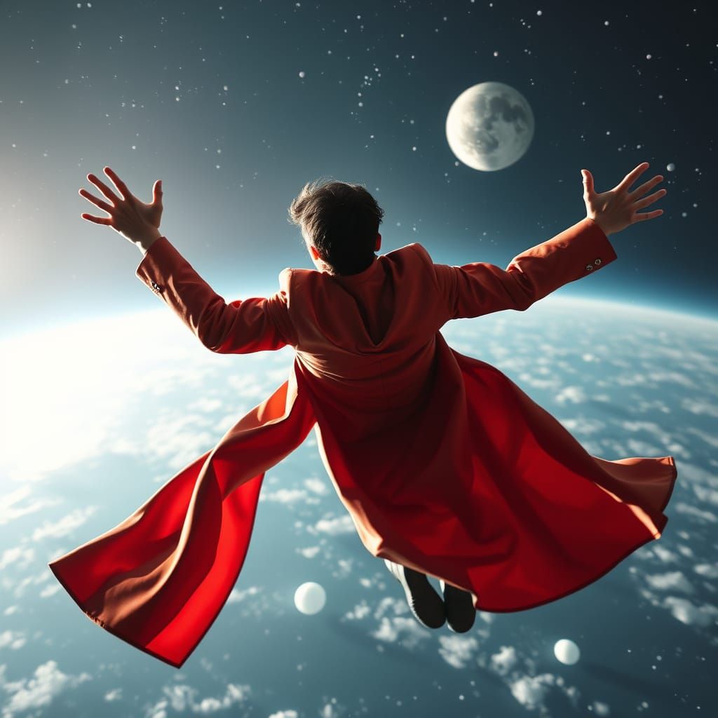 Mr. Fantastic Floating Ethereally in Space