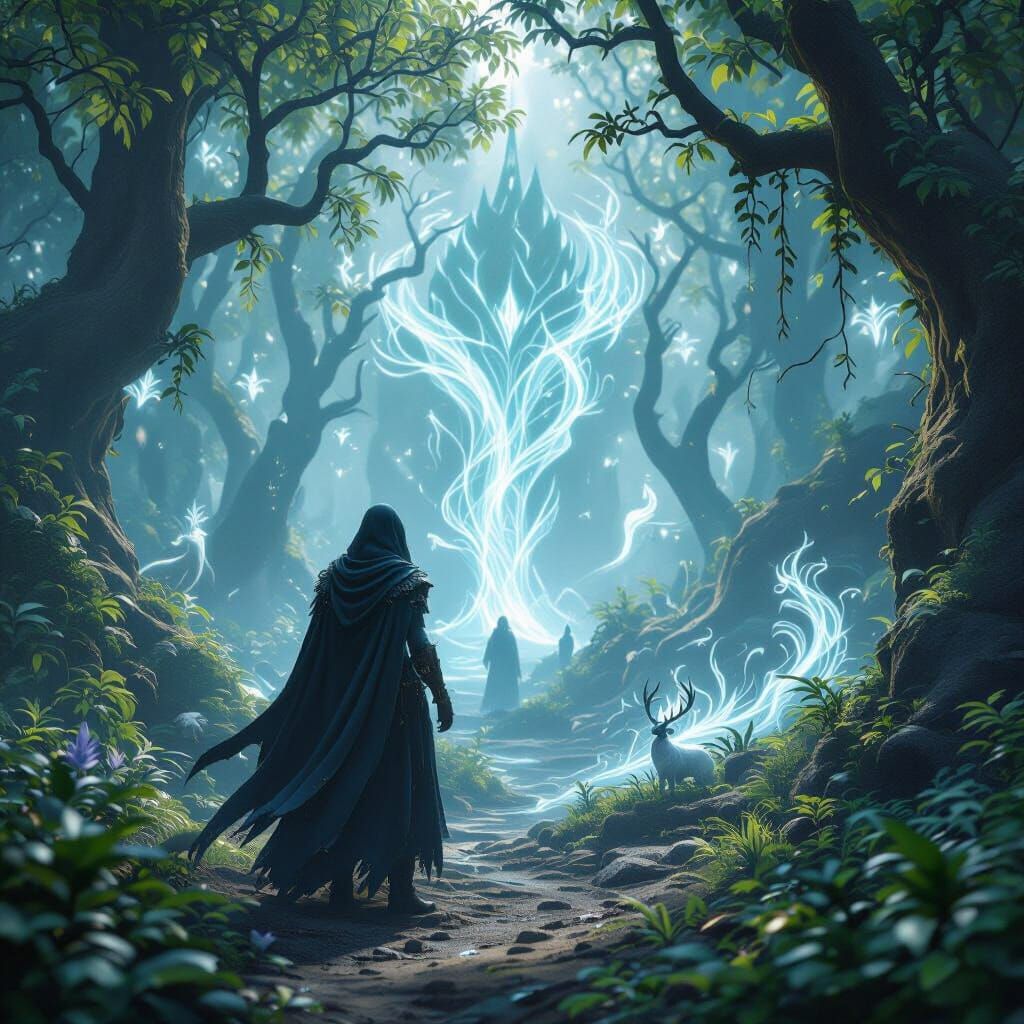 Enchanted Forest of Ancient Magic in 3D Cinematic Style