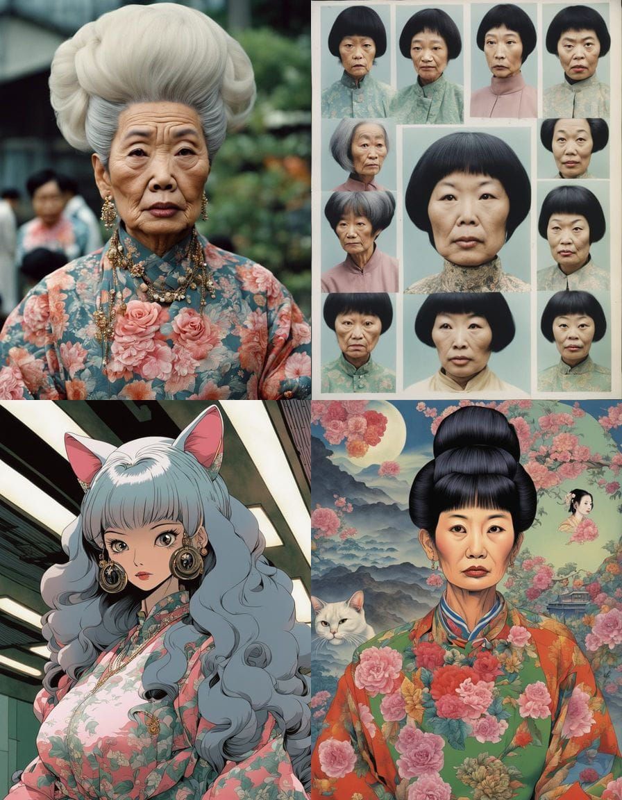 Surreal Image of Asian Women with Extreme Plastic Surgery