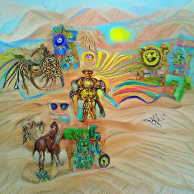 Chaotic Desert Meeting of Cowboys and Cyborgs