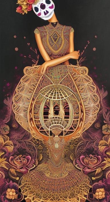 Goblin Día de los Muertos Manga Portrait