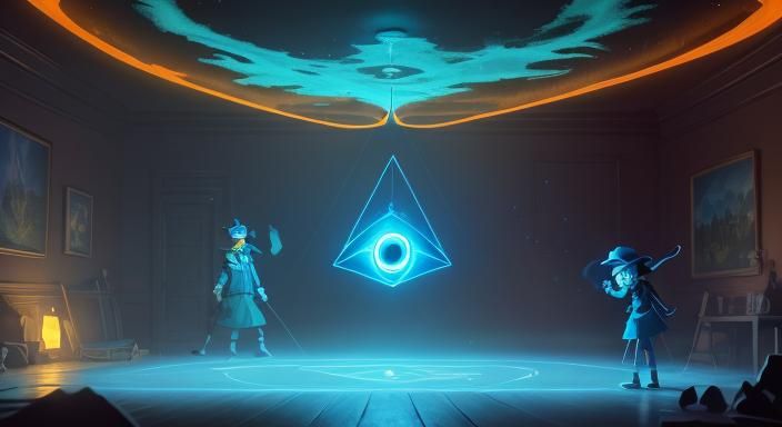 Mabel and Dipper Pines Meet Bill Cipher