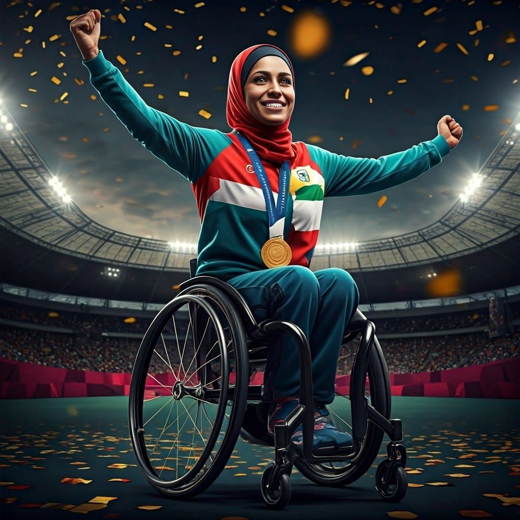 Victorious Muslim Paralympian Wins Gold Medal