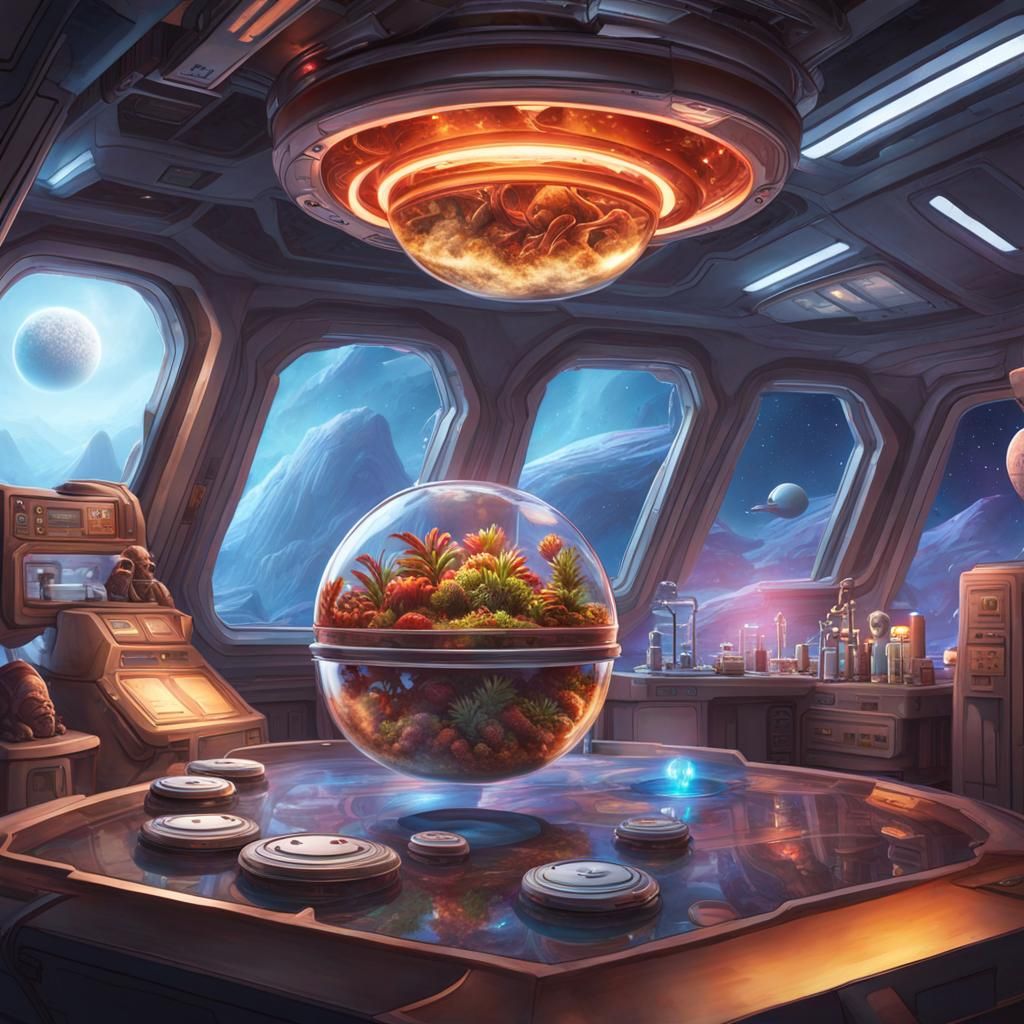 Futuristic Terrarium under an Artificial Sun