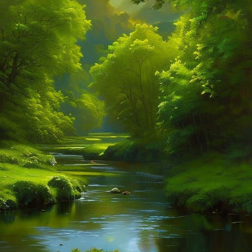 Lush Exoplanet Orbiting in Gurney Style