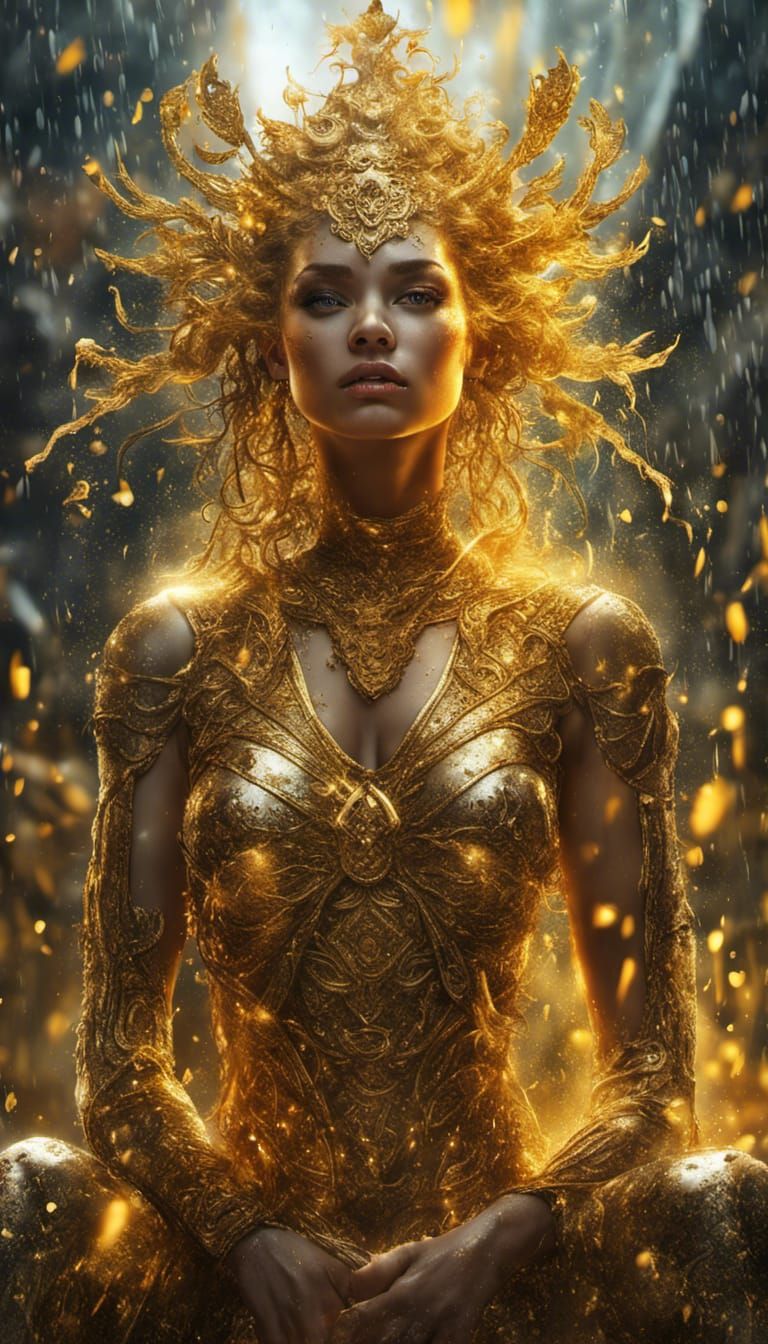 Goddess in gold