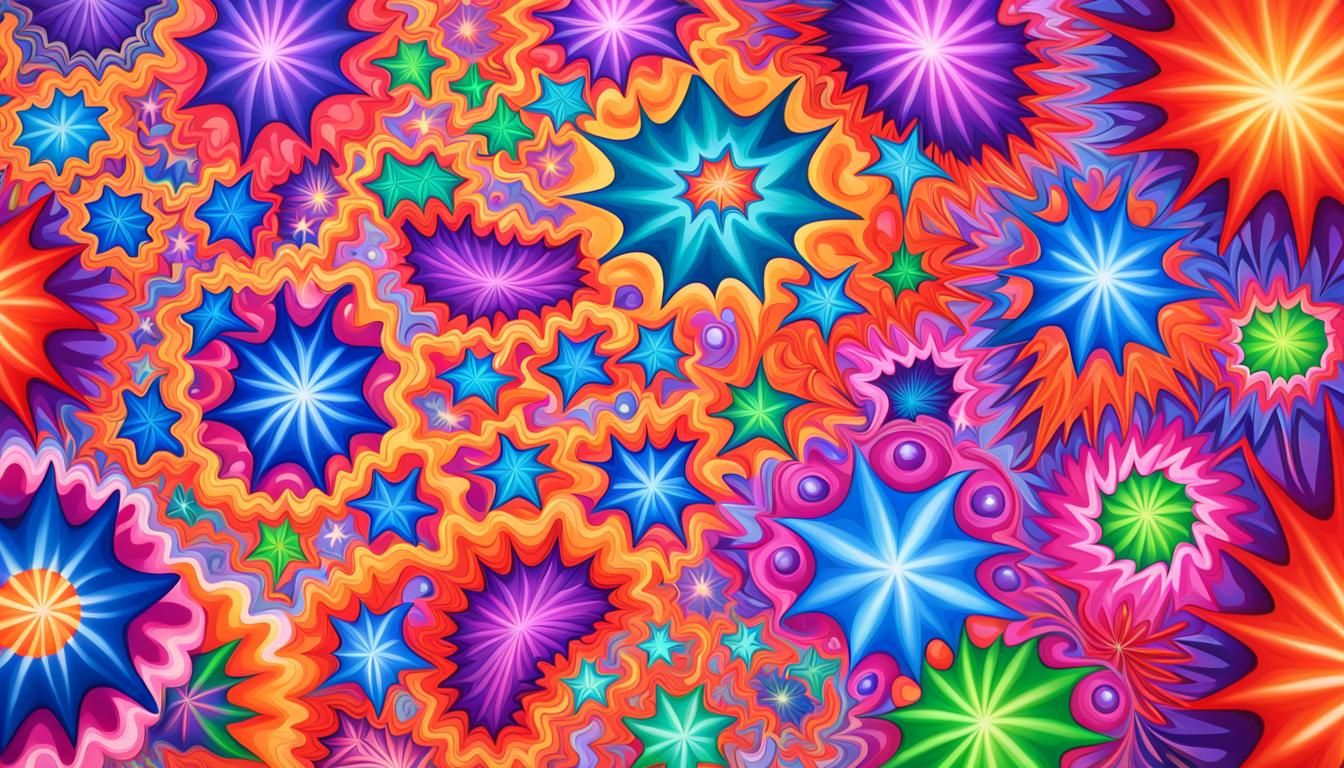 Psychedelic Jelly Stars Swirling in Maelstrom