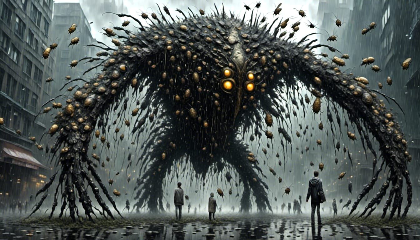 <lora:Aquarius:1.0> <lora:Downpour:1.0> downpour humanoid mo...