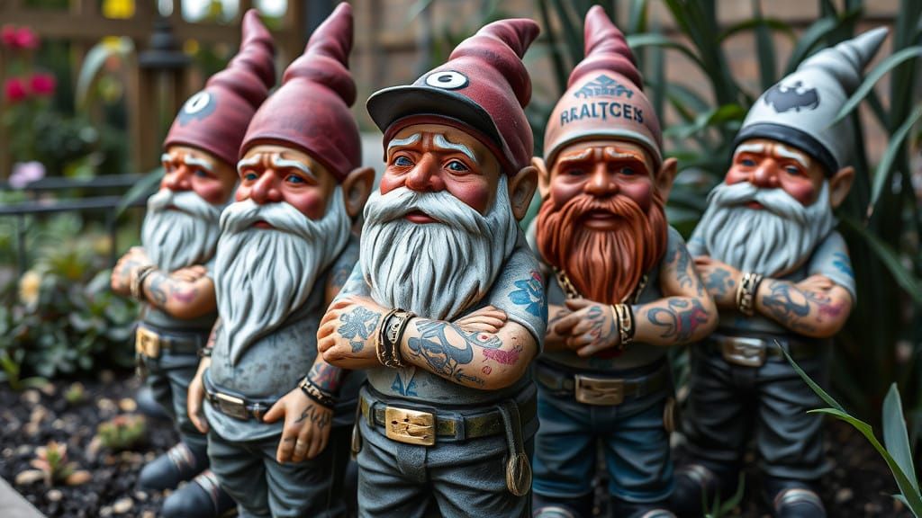 Garden Gnomes in Street Hip-Hop Style