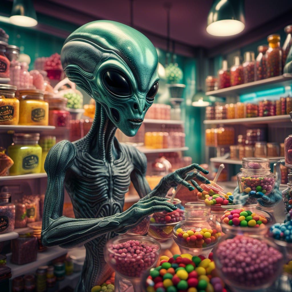 Alien in a Sweet Shop