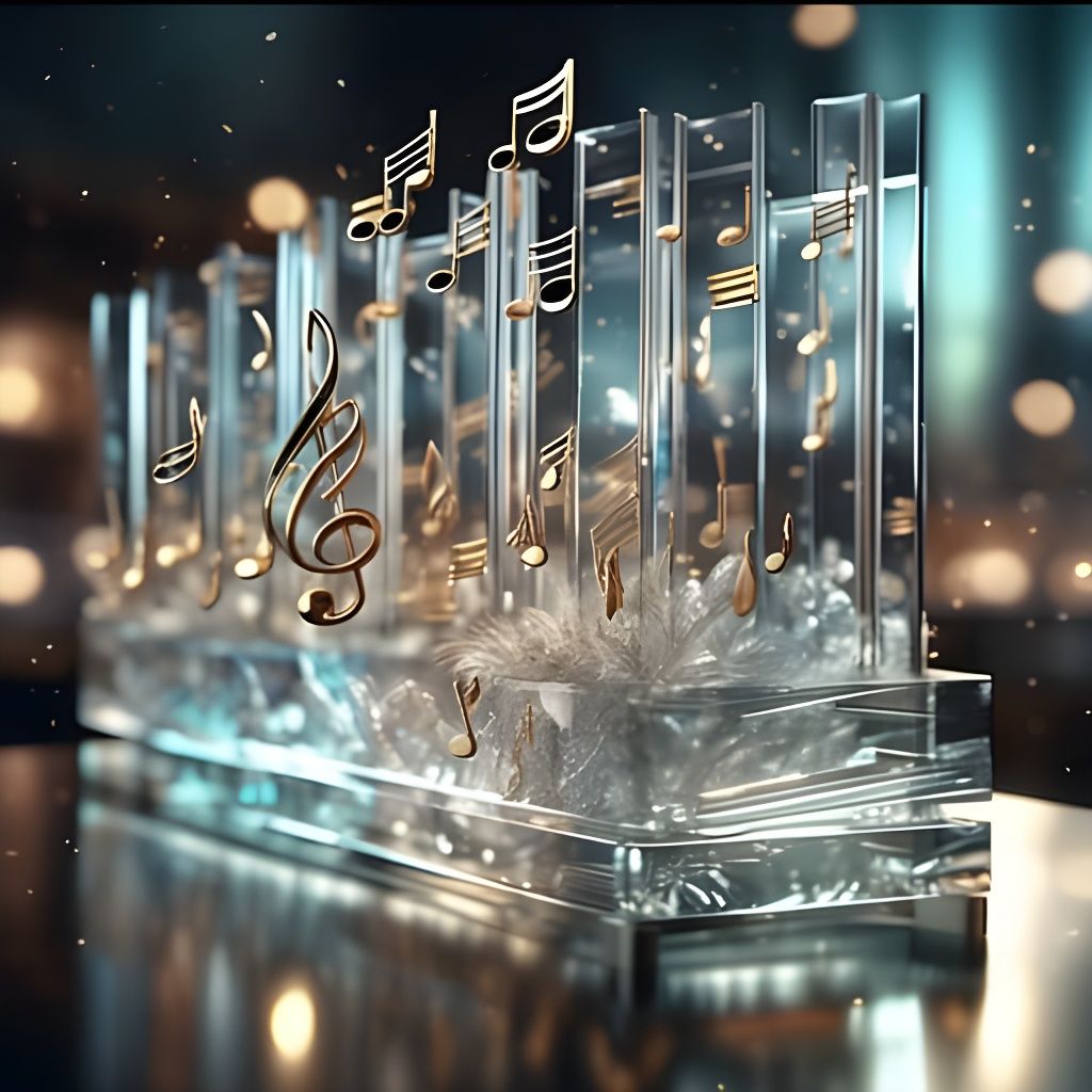Glass Music Bars Abstract Minimalist Artwork