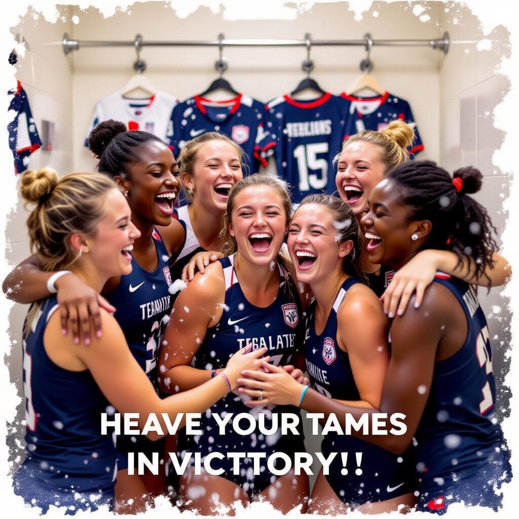 Joyful Women Celebrate Victory in Steamy Locker Room Shower