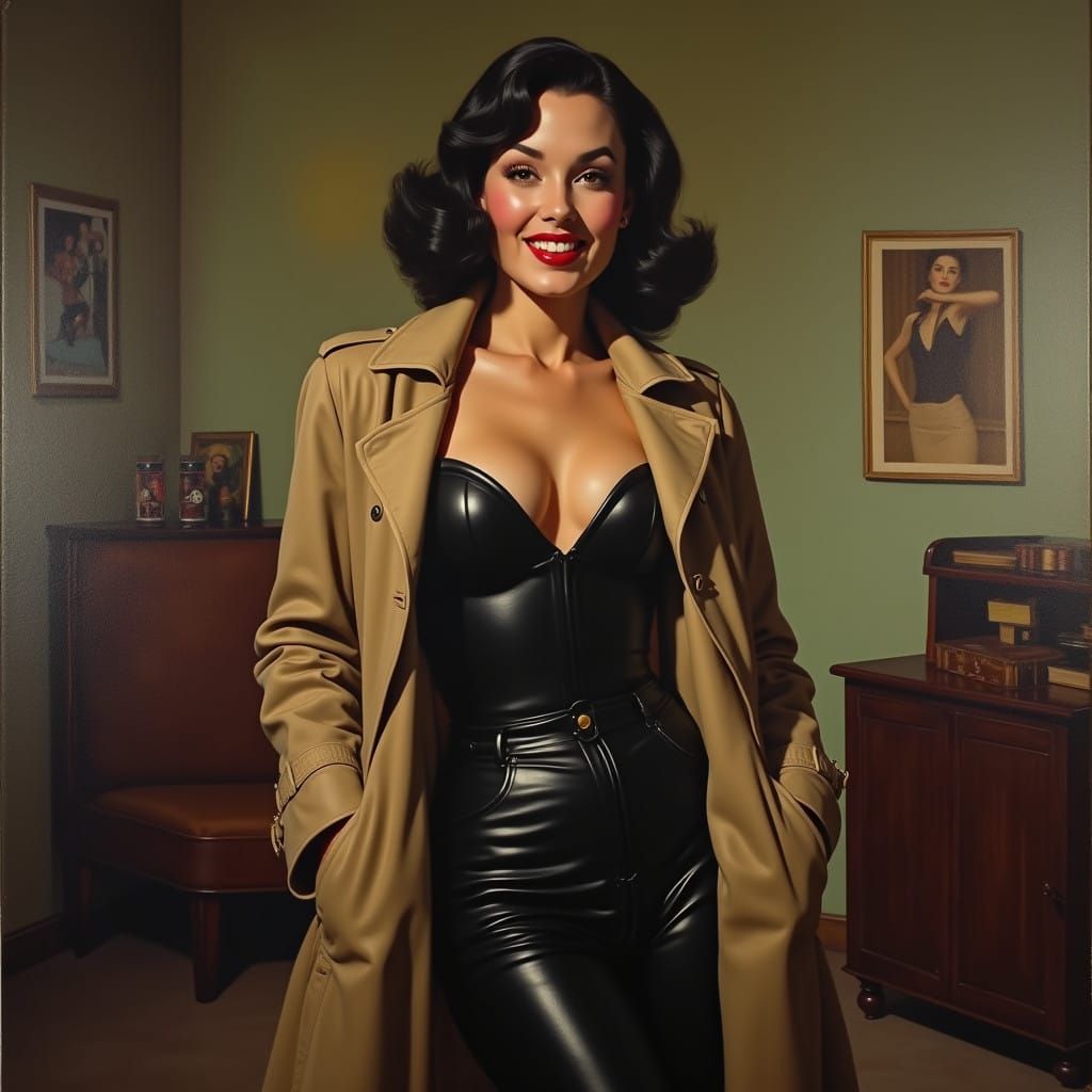 Glamorous 1950s Office Siren