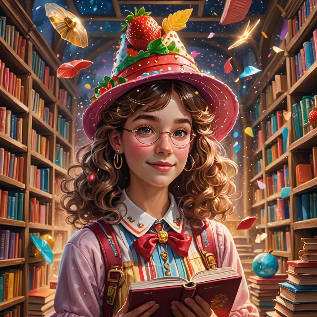 Strawberry Shortcake Hogwarts Teacher in Hyperrealistic Styl...